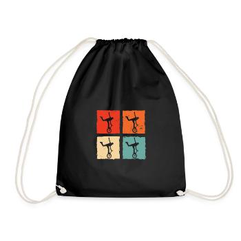 Retro Graphic Gymnast Gymnastics Acrobat Acrobatic - Turnbeutel - Schwarz - Vorne