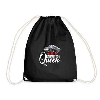 Badminton Queen Badminton Player Shuttlecock Sport - Turnbeutel - Schwarz - Vorne
