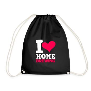 Love Graphic Homebrewing Winemaking Brewery Craftb - Turnbeutel - Schwarz - Vorne
