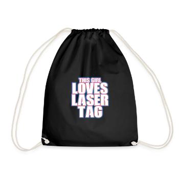 This Girl Loves Lasertag Lasergame Lasertag Player - Turnbeutel - Schwarz - Vorne