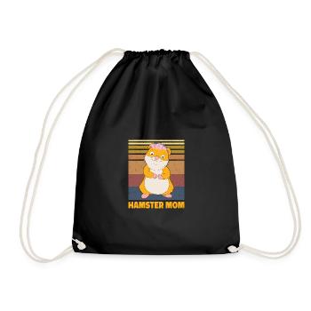 Hamster Mom Animal Lover Pet Owner Rodents Hamster - Turnbeutel - Schwarz - Vorne