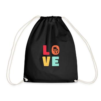 Love Graphic Hamster Pet Owner Animal Lover Rodent - Turnbeutel - Schwarz - Vorne