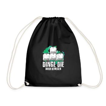 Dinge Die Mich Bewegen Gamer Gaming Zocker Zocken - Turnbeutel - Schwarz - Vorne
