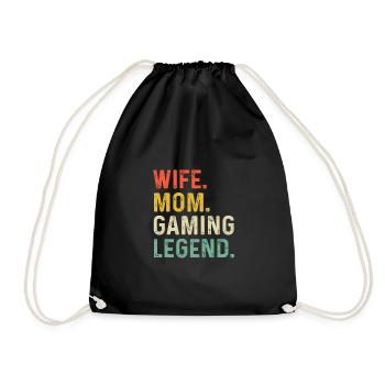 Wife Mom Gaming Legend Video Game Player Gaming Ga - Turnbeutel - Schwarz - Vorne