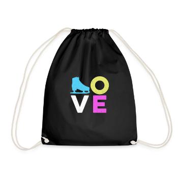 Love Graphic Ice Skating Figure Skater Ice Skater - Turnbeutel - Schwarz - Vorne