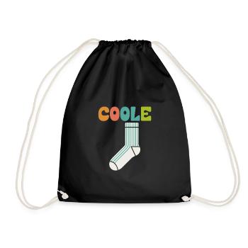 Chaussette cool - design motivant amusant - Sac de sport léger - noir - Devant