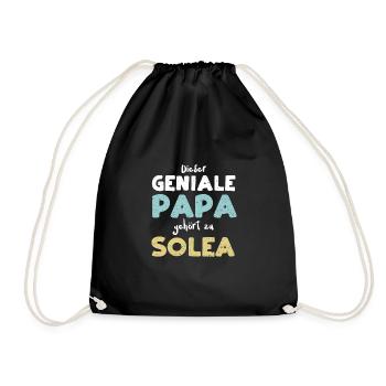 Dieser Geniale Papa Gehört Zu Solea - Turnbeutel - Schwarz - Vorne
