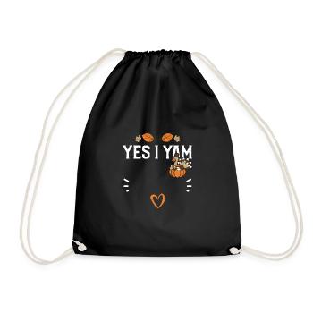 Yes I Yam - Thanksgiving - Turnbeutel - Schwarz - Vorne