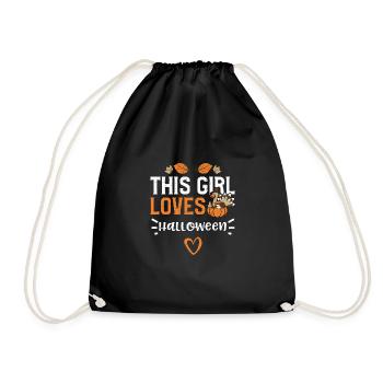 This Girl Loves Halloween - Turnbeutel - Schwarz - Vorne