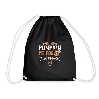 Pumpkin Pie For Two Please - Turnbeutel - Schwarz - Vorne