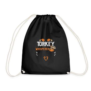 Turkey Whisperer - Thanksgiving - Turnbeutel - Schwarz - Vorne