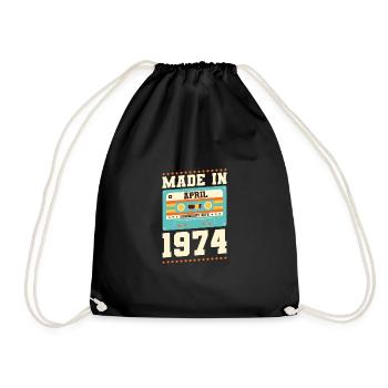 49e anniversaire Avril Né en 1974 Idée cadeau - Sac de sport léger - noir - Devant