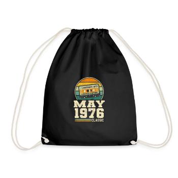 47e anniversaire Mai Né en 1976 Idée cadeau - Sac de sport léger - noir - Devant