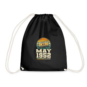 71ème anniversaire mai millésime 1952 Idée cadeau - Sac de sport léger - noir - Devant