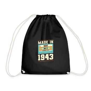 72e anniversaire Mai Né 1951 Idée cadeau - Sac de sport léger - noir - Devant