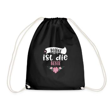 Mom Is The Best - Mother's Day - Drawstring Bag - black - Front