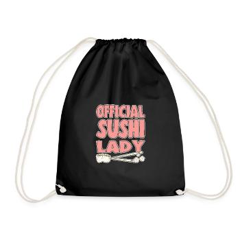Japanese Food Lover Official Sushi Lady Sushi - Turnbeutel - Schwarz - Vorne