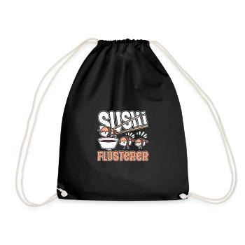 Sushi Lover Sushi Whisperer Design - Drawstring Bag - black - Front