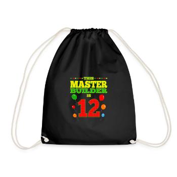 boys biMaster Builder 12 Years Old Block Building - Turnbeutel - Schwarz - Vorne