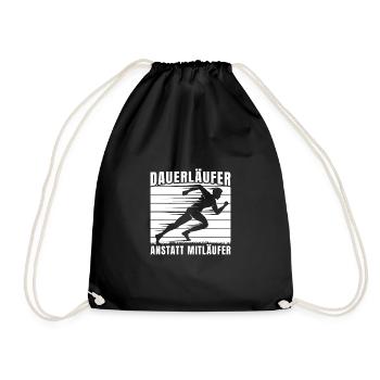 Marathon Endurance runners instead of fellow runners Running - Drawstring Bag - black - Front