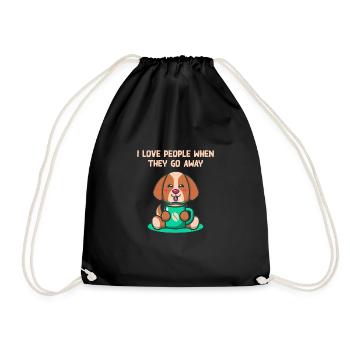 I love people when they get out of their skin I - Drawstring Bag - black - Front