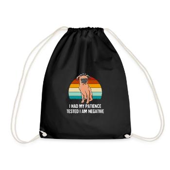 J’avais mis ma patience à l’épreuve. Je suis négatif s - Sac de sport léger - noir - Devant