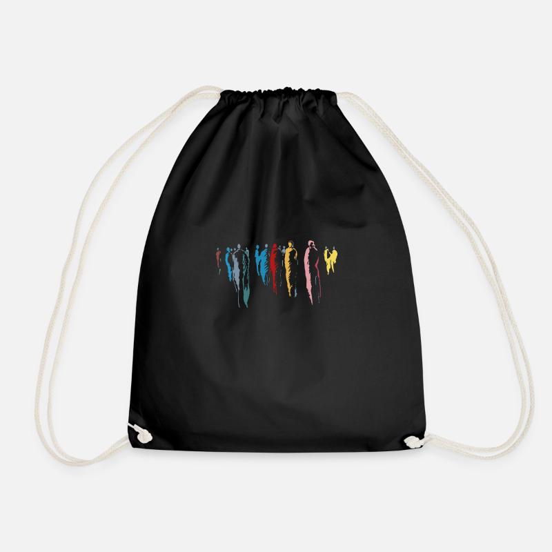 People modern, fashion - Drawstring Bag - black