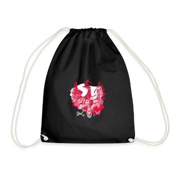 Poland Polish Eagle Flag - Drawstring Bag - black - Front