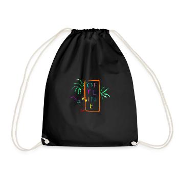 hors ligne multicolore - Sac de sport léger - noir - Devant