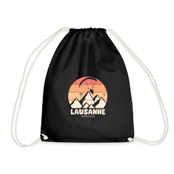 Parapente Lausanne spotair suisse - Sac de sport léger - noir - Devant