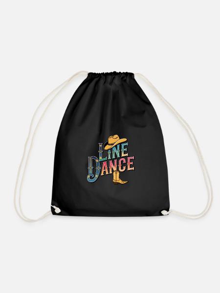 Line Dance What else? I'm Line Dancer, Line Da - Drawstring Bag - black