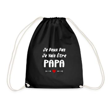 Je peux pas je vais être papa - Sac de sport léger - noir - Devant