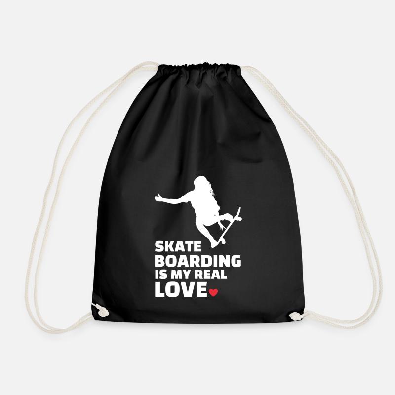 Ich Liebe Skateboarden - Turnbeutel - Schwarz