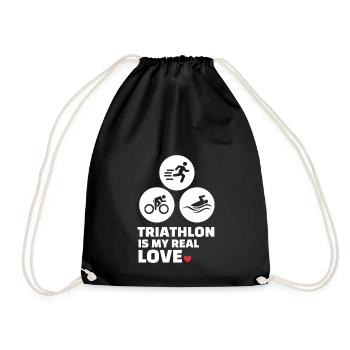 Ich Liebe Triathlon - Turnbeutel - Schwarz - Vorne