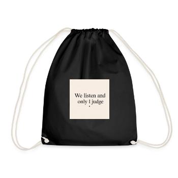 Nous écoutons et je suis le seul à juger - Sac de sport léger - noir - Devant