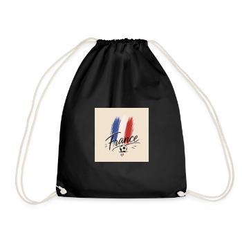 France Football en pinceaux - Sac de sport léger - noir - Devant