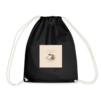 La vie commence après l’espresso | Amateur de café vintage - Sac de sport léger - noir - Devant