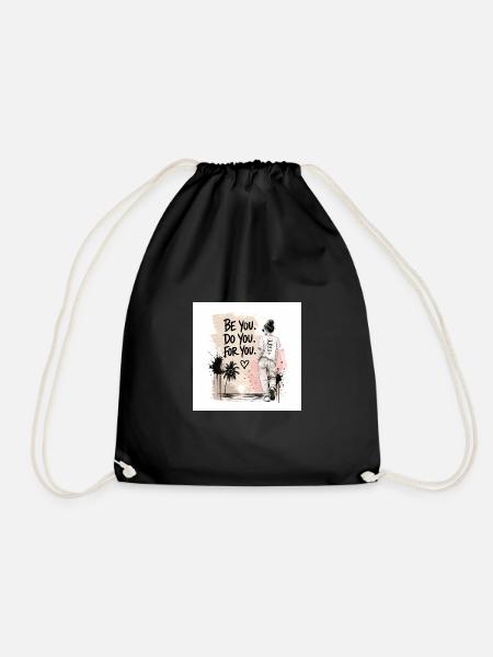 C44E0514-D160-4EC5-B75F-FFC0E88E6842 - Drawstring Bag - black
