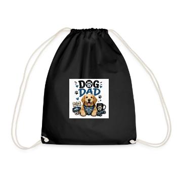 Le père du chien dessine le style patte amoureuse - Sac de sport léger - noir - Devant