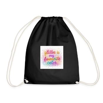 Les paillettes sont ma couleur préférée - Sac de sport léger - noir - Devant