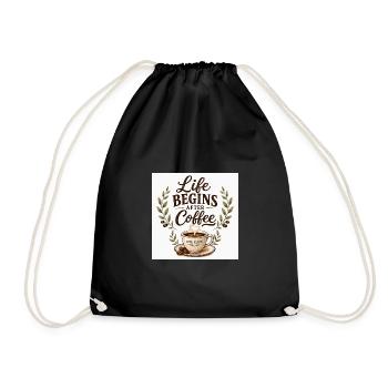Life_Begins_After_Coffee.png - Turnbeutel - Schwarz - Vorne