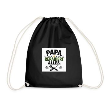 Papa repariert alles - Turnbeutel - Schwarz - Vorne