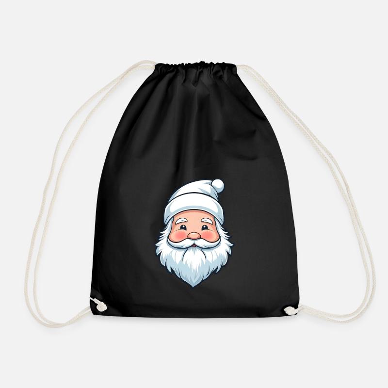 Weißer Weihnachtszauber - Turnbeutel - Schwarz