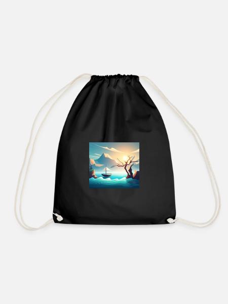 sketch to image 20241103 153534 - Drawstring Bag - black