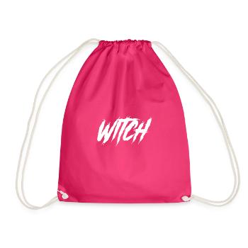 Witch Goth Hexe Gothic - Turnbeutel - Fuchsia - Vorne