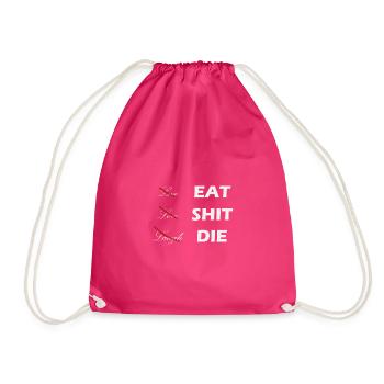 Vivre Rire Amour Manger Merde Le Sarcasme Drôle - Sac de sport léger - fuchsia - Devant