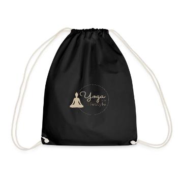 Yoga is a lifestyle - Drawstring Bag - black - Front