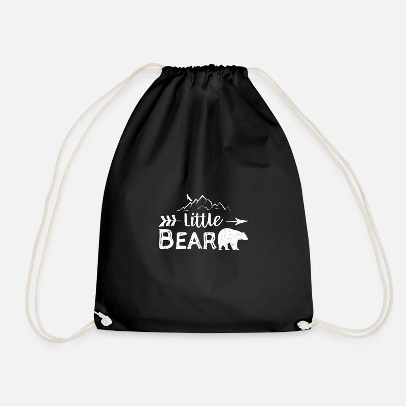 Little Bear - Camping - Turnbeutel - Schwarz