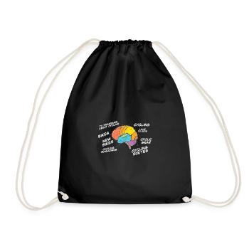 Cyclisme - Anatomie du cerveau d’un cycliste - Sac de sport léger - noir - Devant