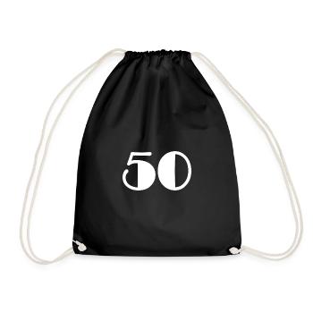50. 50 YEARS. 50th ANNIVERSARY. 50 YEARS ANNIVERSARY - Drawstring Bag - black - Front